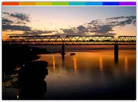 Brahmaputra Bridge after dark, Guwahati Assam